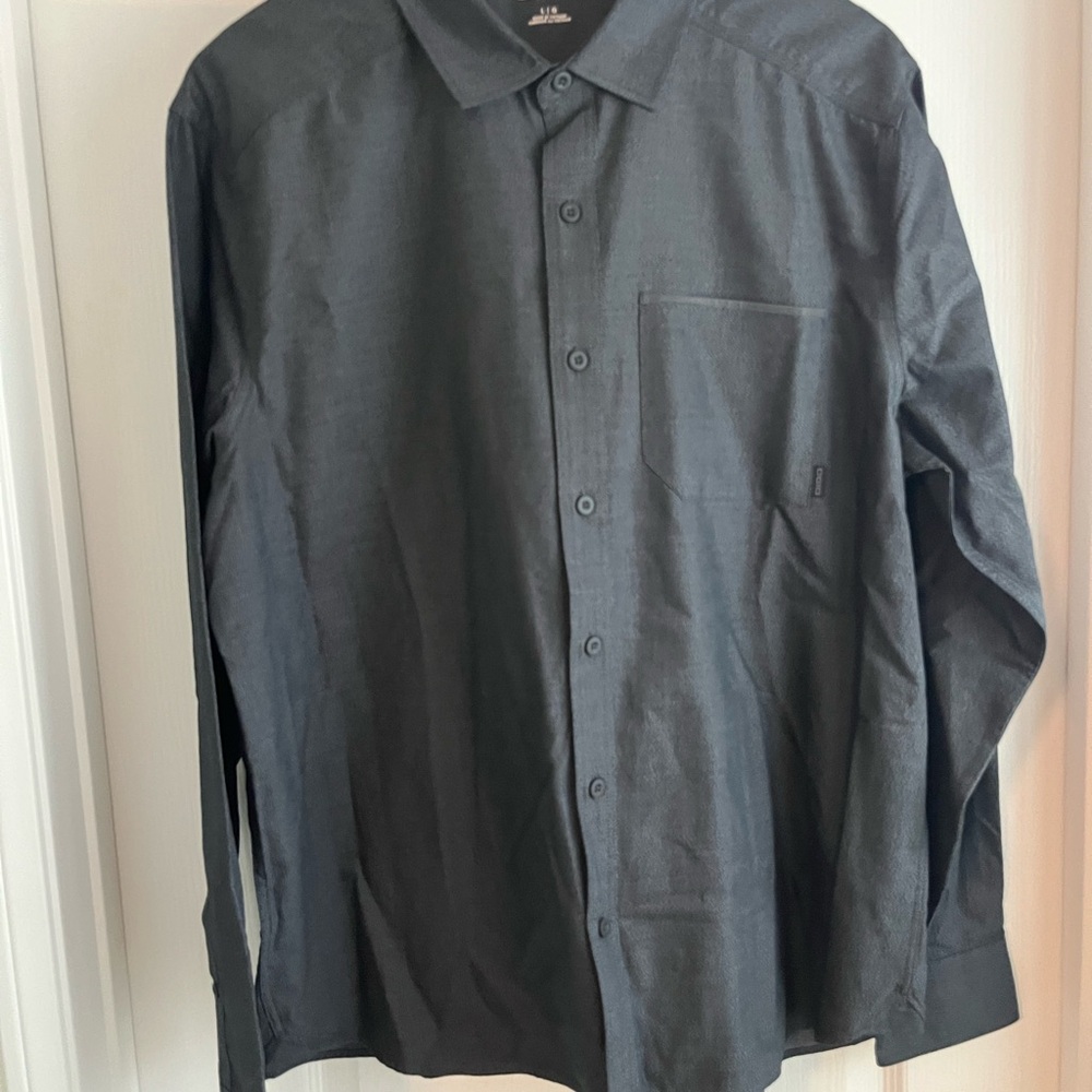 OGIO Charcoal Button Down Dress long Sleeve Shirt